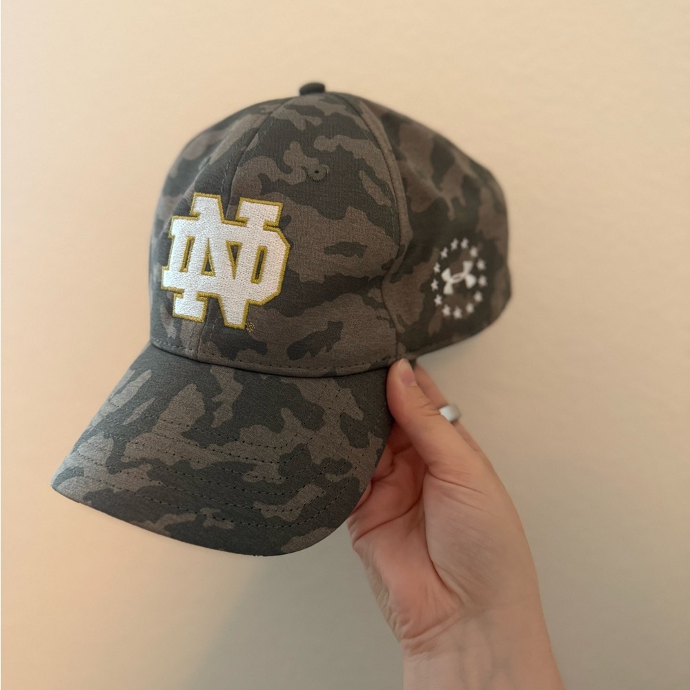 Notre Dame Fighting Irish Under Armour Camo Adjustable Hat OSFA